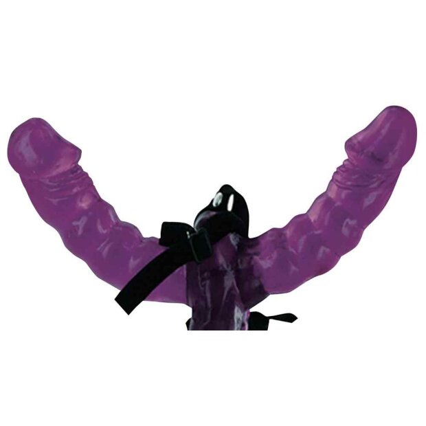 Fetish Fantasy Double Delight Strap-On Lila 15 cm ⌀ 4 cm