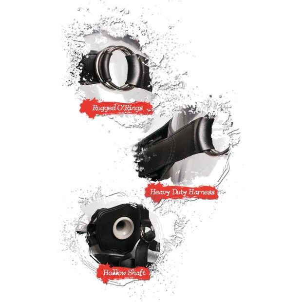 Fetish Fantasy Extreme Hollow Strap-On Schwarz 26 cm ⌀ 7 cm