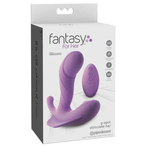 Pipedream Fantasy for Her G-Spot Stimulate Her Vibrator Lila 11,4 cm
