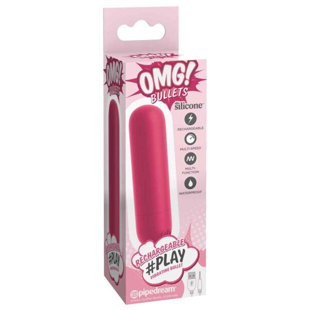 OMG! Rechargeable #Play Vibrating Bullet Pink