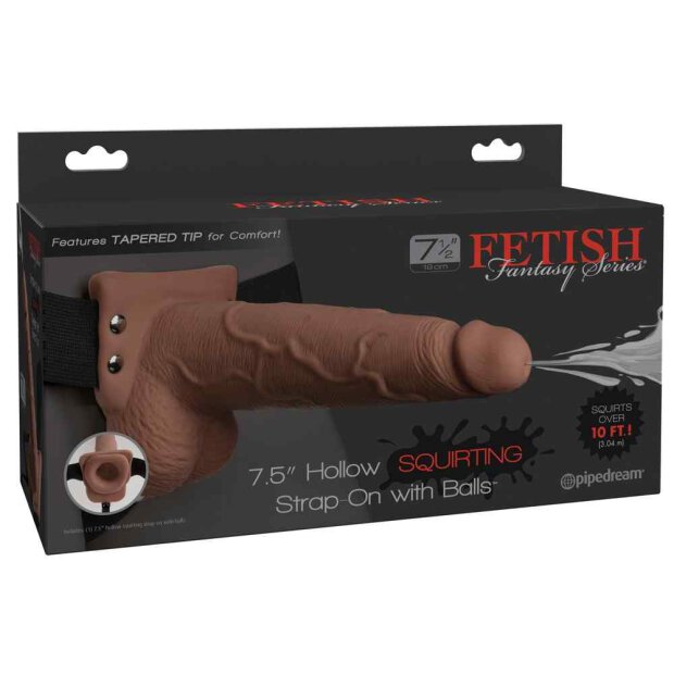 7,5 Hollow Squirting Strap-on with Balls