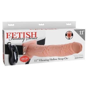 Fetish Fantasy Vibrating Hollow Strap-On Beige 27,5 cm ⌀...