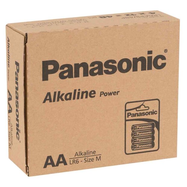 Panasonic Alkaline Power Batterien AA 12x 4er Pack