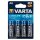 VARTA Batterie AA Zubehör Blau AA 20x 4er Pack