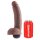 King Cock Squirting Cock with Balls Dildo Braun 23 cm