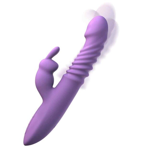 Pipedream Fantasy for Her Thrusting Silicone Rabbit Vibrator Lila 24 cm ⌀ 3,4 cm
