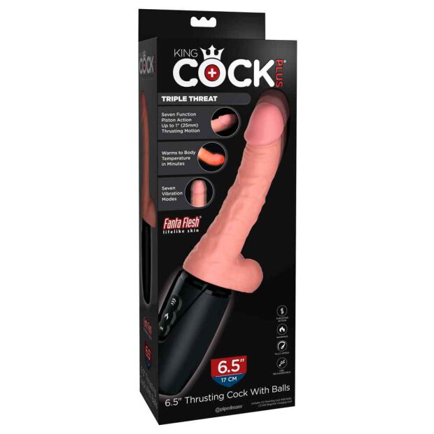 King Cock 6,5&ldquo; Thrusting Cock with Balls