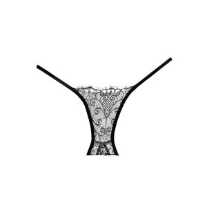 Enchanted Belle Panty  Crotchless Black One Size
