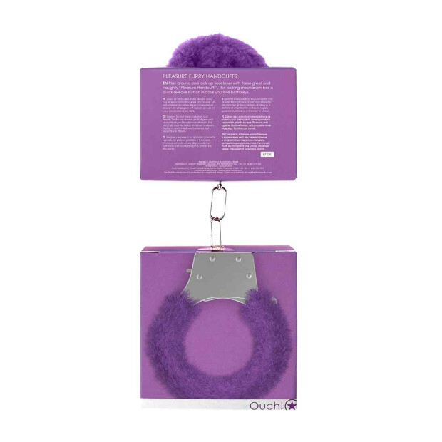 Pleasure Handcuffs Furry - Purple