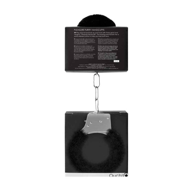 Pleasure Handcuffs Furry - Black