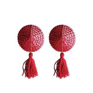 Ouch! - Nippel Quasten - Round - rot - Brusten - Fetish