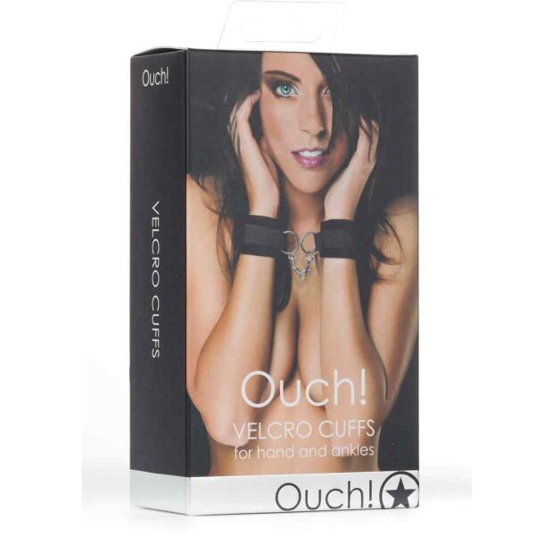 Ouch! - Velcro Handschellen - schwarz - Bondage Toys - Fetish