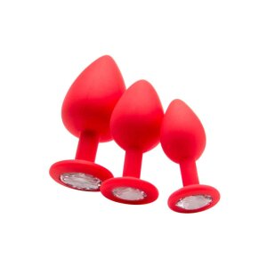 Large Diamond Butt Plug - Red