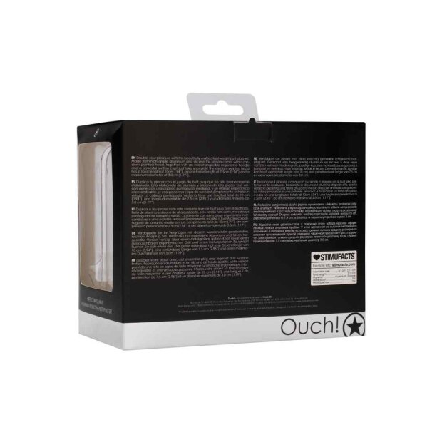 Interchangeable Butt Plug Set - Rounded Medium - Black