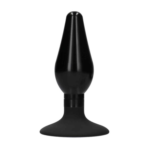Shots - Ouch! Interchangeable Butt Plug Set Rounded Large Analplug Schwarz 3 Teilig