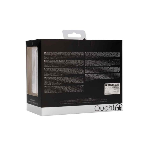 Shots - Ouch! Interchangeable Butt Plug Set Rounded Large Analplug Schwarz 3 Teilig