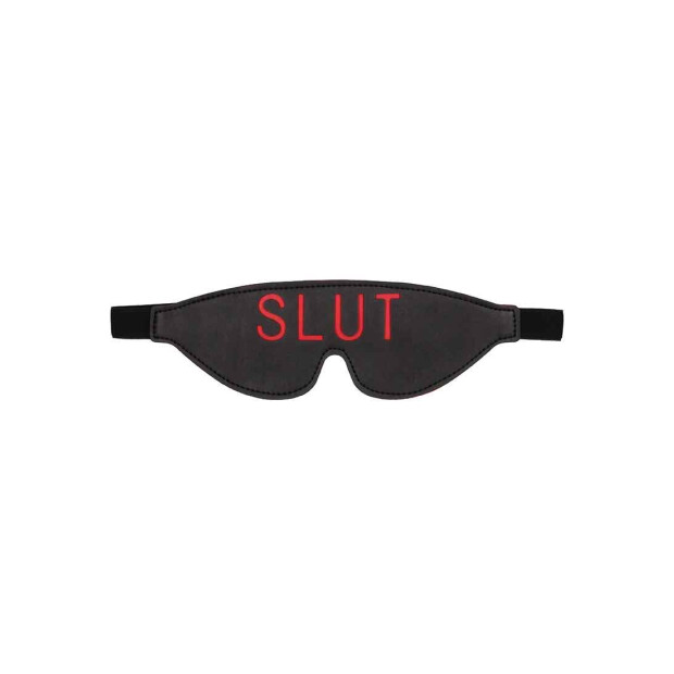 Ouch! Blindfold - SLUT - Black