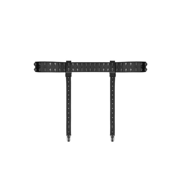 Ouch! Skulls and Bones - Garter Belt with Skulls - Black