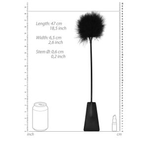 Ouch! Crop With Feather - Black