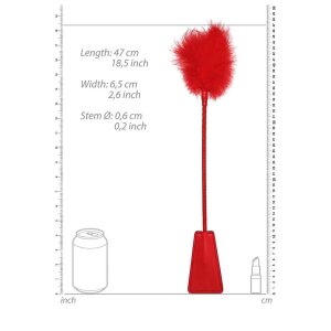 Ouch! Crop With Feather - Red