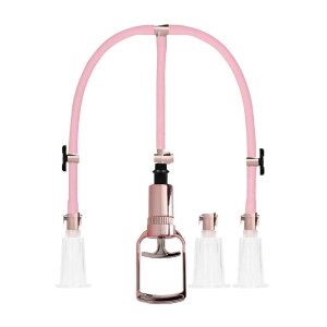 Clitora &amp;  Nipple Pump Set Large Rose Gold
