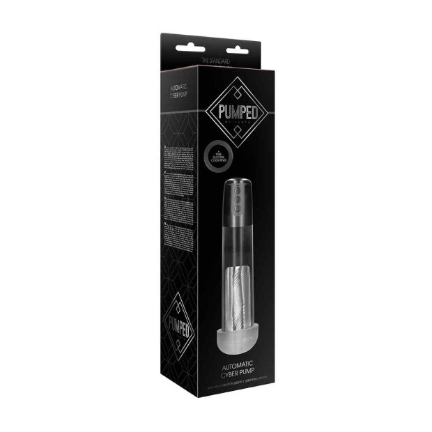 Shots Automatic Cyber Pump with Masturbation Sleeve Penis Pumpe Transparent 29,5 cm ⌀ 7 cm