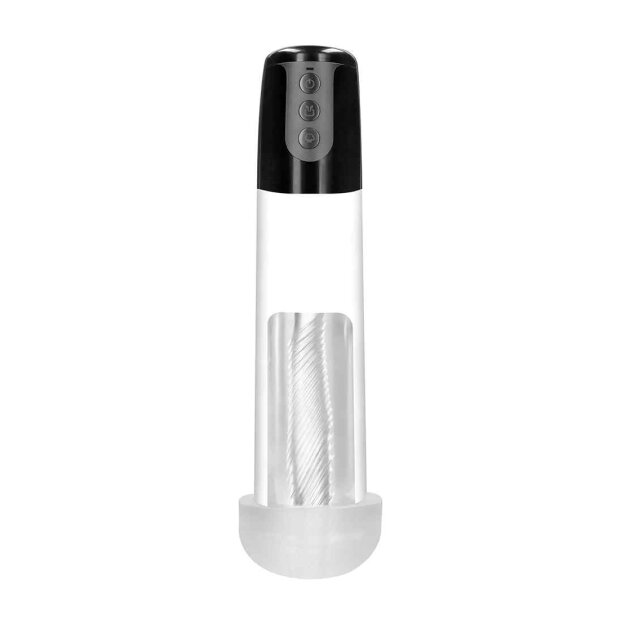 Shots Automatic Cyber Pump with Masturbation Sleeve Penis Pumpe Transparent 29,5 cm ⌀ 7 cm