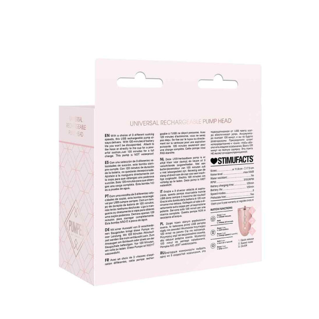 Universal Rechargable Pump Head Pink