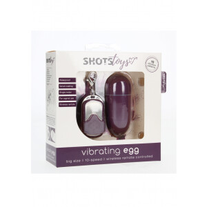 Shots Vibrating Egg with Remote Control Large Vibro-Ei Lila
