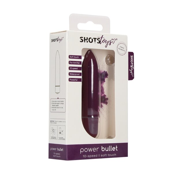 Shots Mini Clitoral Power Bullet Vibrator Lila 8,5 cm ø 1,8 cm