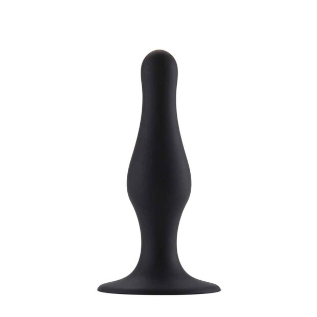 Butt Plug with Suction Cup Medium Black 4,9 cm