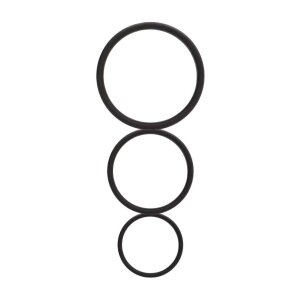 Flat Cock Ring Set  Black