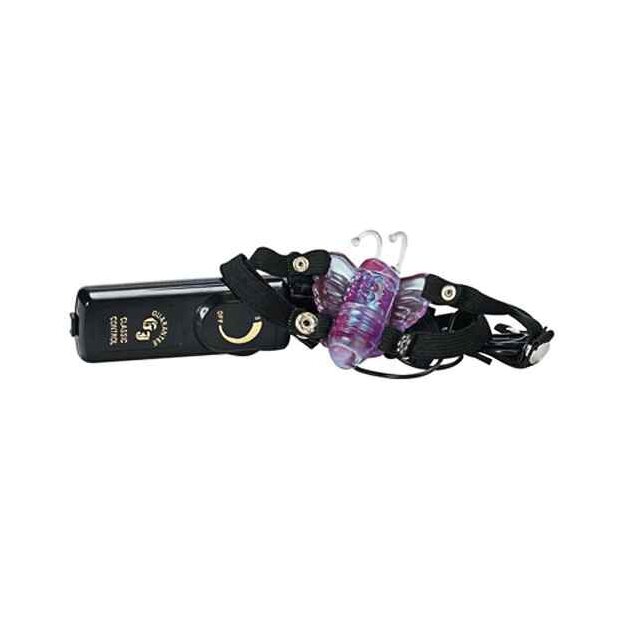 Butterfly Stimulator Strap-on Vibrator Black