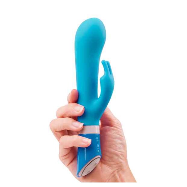 B Swish bwild Deluxe Bunny Rabbit Vibrator Blau 19,3 cm ⌀ 3,75 cm
