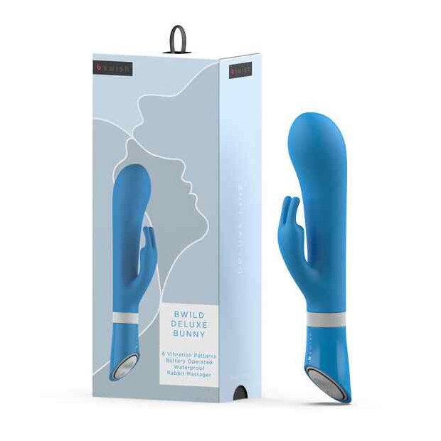 B Swish bwild Deluxe Bunny Rabbit Vibrator Blau 19,3 cm ⌀ 3,75 cm