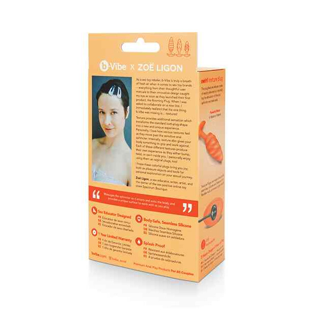 B-Vibe - Texture Plug Swirl Orange
