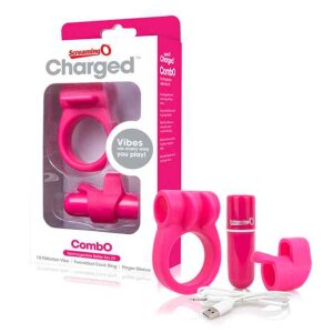 The Screaming O Charged CombO Kit Pink Vibrationsring