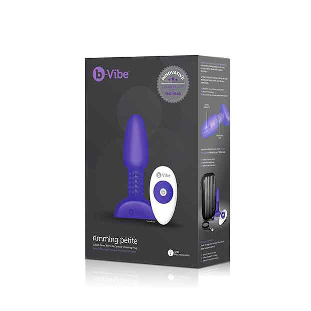 B-Vibe Rimming Petite Remote Control Plug Analplug Lila ⌀ 3,5 cm