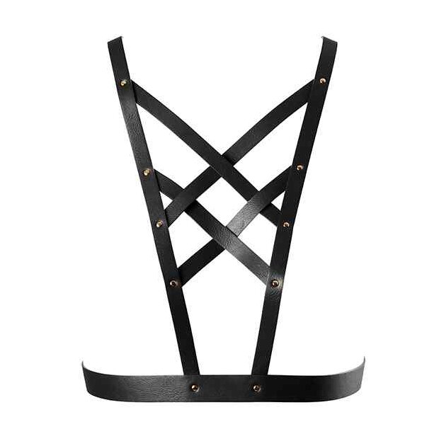 Bijoux Indiscrets Maze Net Cleavage Harness Black