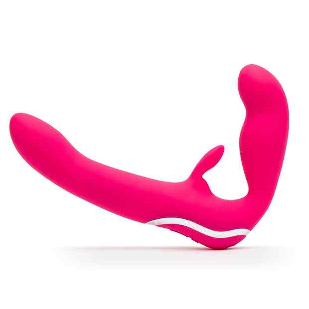 Happy Rabbit - Strapless Strap-On Rabbit Vibe Pink