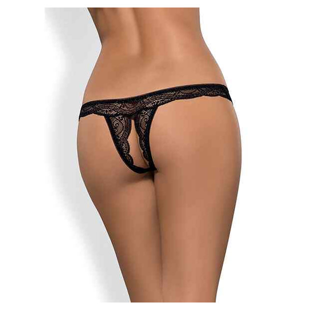 Obsessive Miamor Crotchless Thong Black XXL