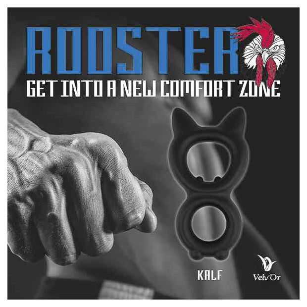 VelvOr Rooster Kalf Cat Shaped Cock Ring Design