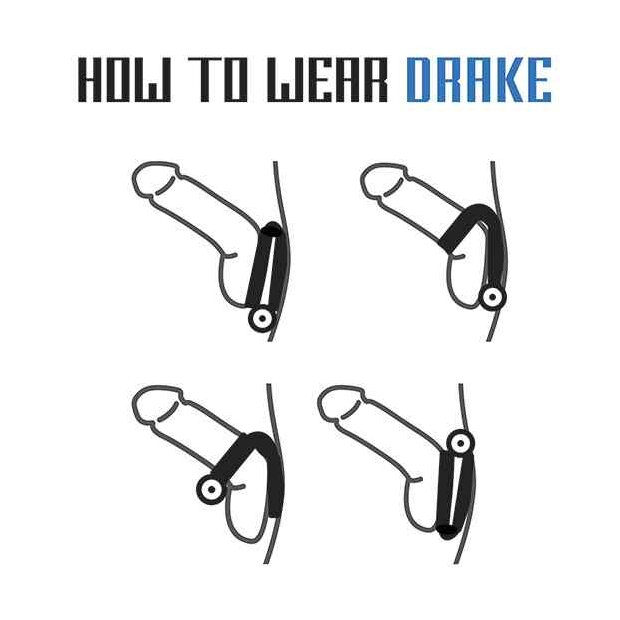 VelvOr Rooster Drake Double Ring Design Vibrationsring Schwarz ⌀ 2,5 cm