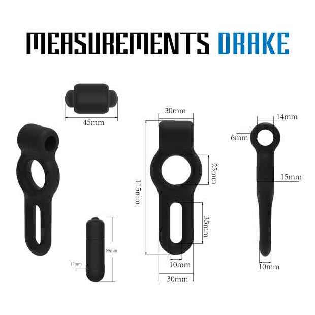 VelvOr Rooster Drake Double Ring Design Vibrationsring Schwarz ⌀ 2,5 cm