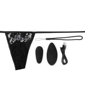 The Screaming O Ergonomic Vibrierendes Panty-Set Schwarz...