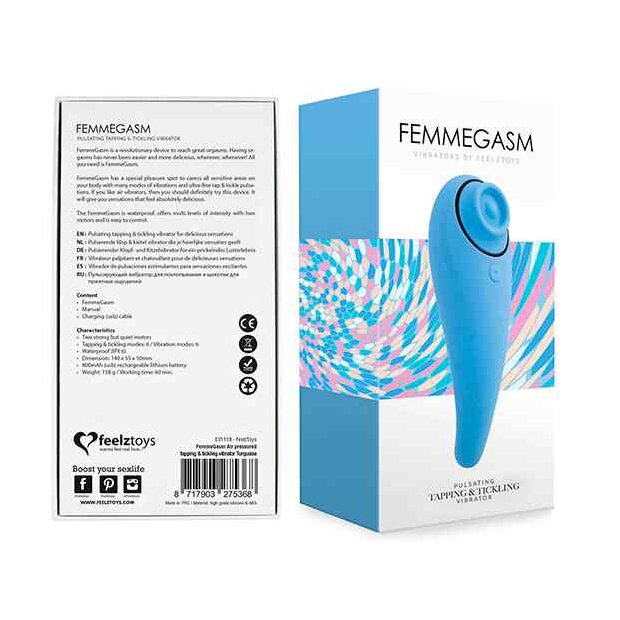 FeelzToys FemmeGasm Vibrator Türkis 14 cm