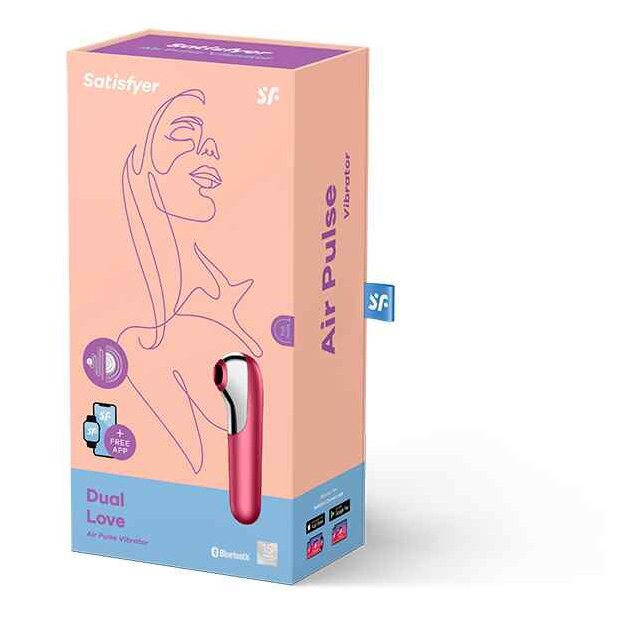 Satisfyer Dual Love Air Pulse Druckwellenvibrator Rot
