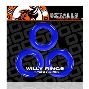 Oxballs - Willy Rings 3-pack Cockrings Police Blue