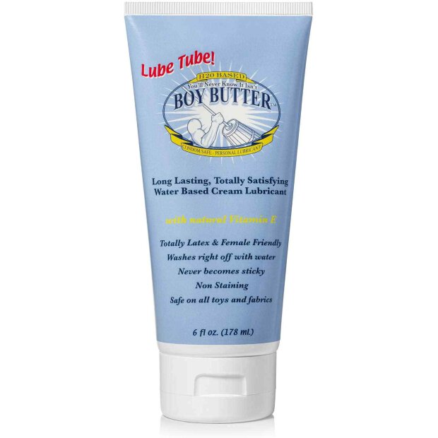 Boy Butter H2O Lube with Vitamin E and Sheabutter Tube 6oz (177 ml)
