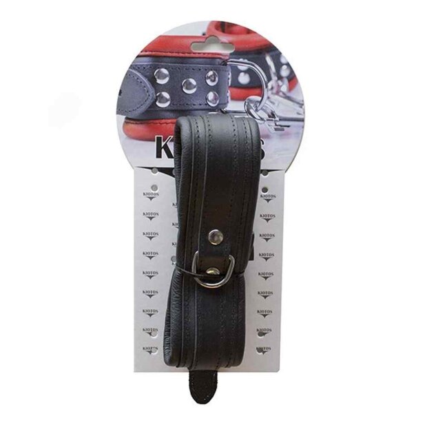 Leather Collar 5 cm Black